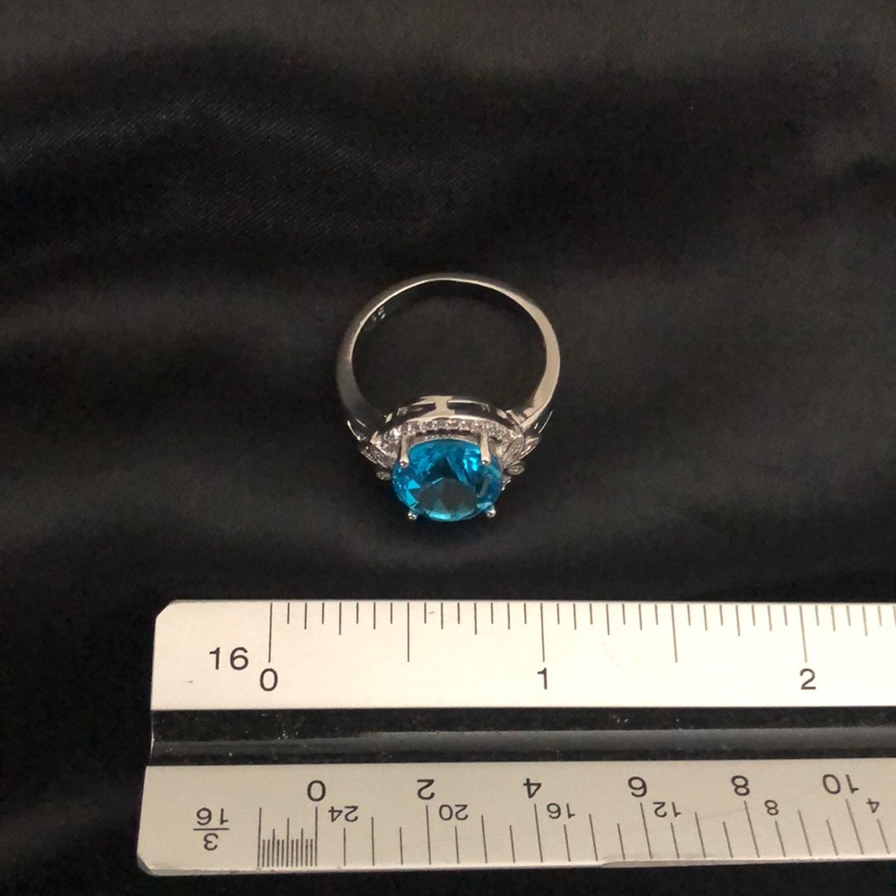 Described on purchase as Sea Blue Topaz Ring - Picture 3 of 3